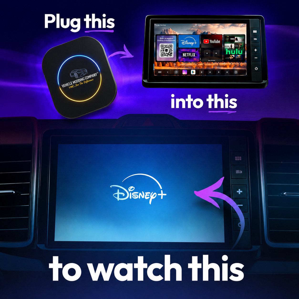 VMC Car Multimedia Box – Stream YouTube & Netflix
