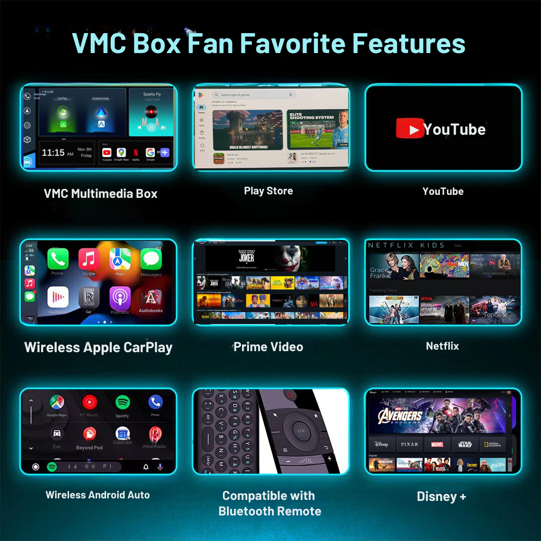 VMC Car Multimedia Box – Stream YouTube & Netflix