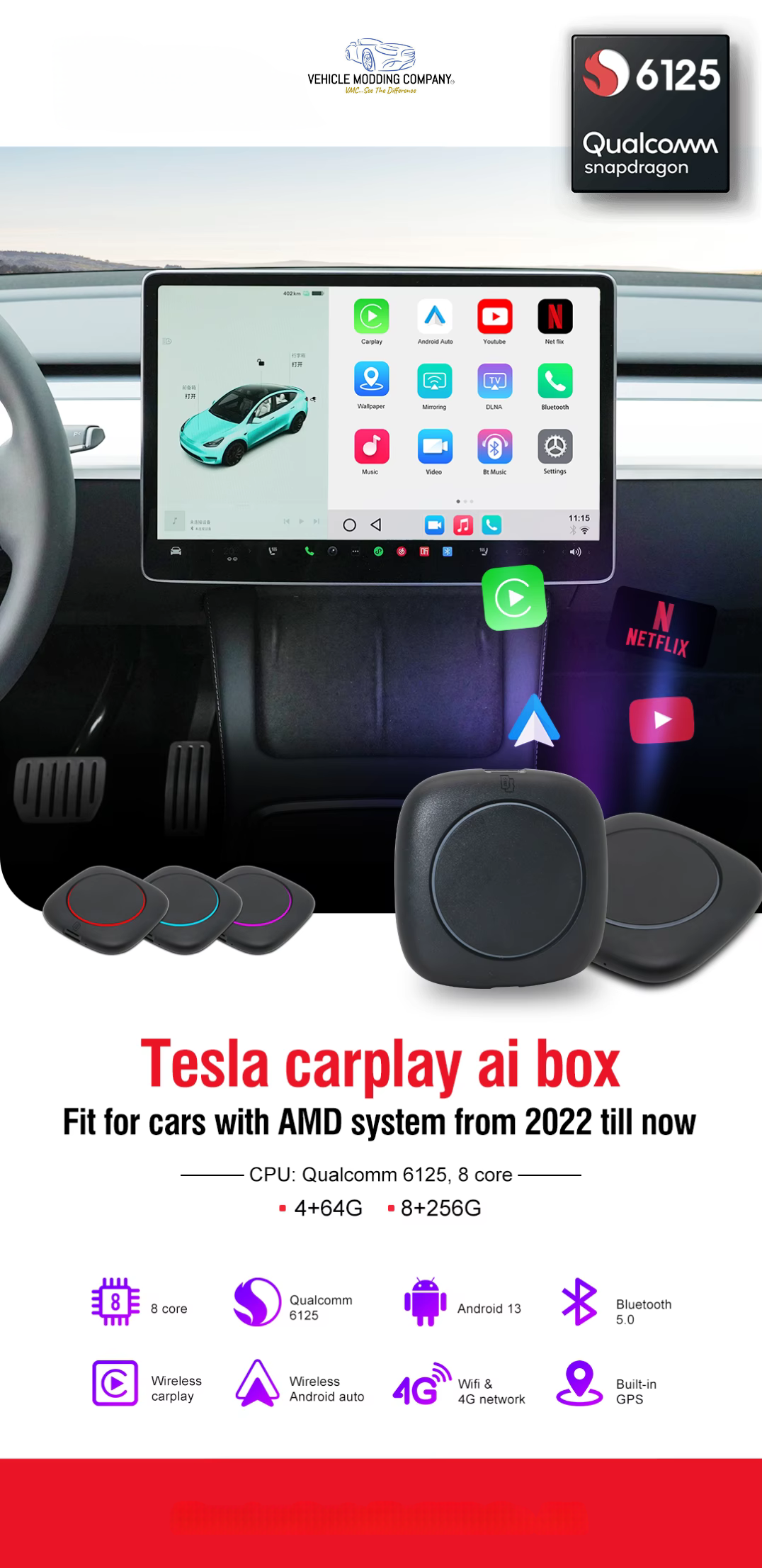VMC Tesla Multimedia Ai Android Box MMB